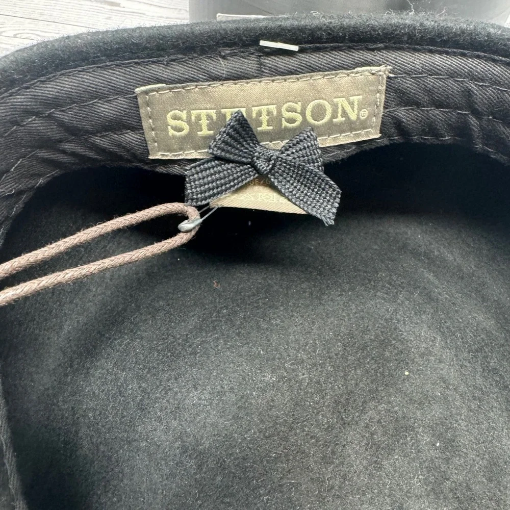 Stetson Crushable Wool Ivy Cap Black Flat Cap Mens Large SWSTD055-BLK3